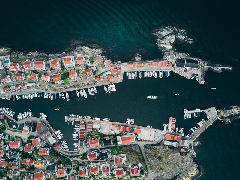 harbour, sea, photography, mode of transportation, building exterior, abroad, outdoors, drone view, aerial view, built structure, looking down, island