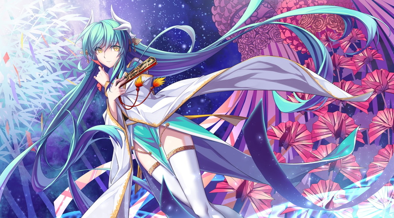 young women, aqua hair, reflection, fashion, young adult, Anime, creativity, day, one person, real people, front view, multi colored, women, kiyohime, representation