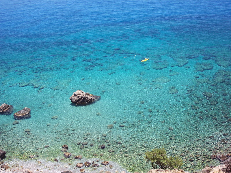 sea, marine, solid, crete, tranquility, summer, water, greek, scenics - nature, sea life, rock, aegean, tourism, tranquil scene, aerial, outdoors, no people