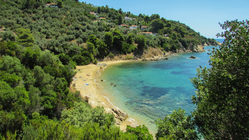 day, tranquil scene, Diamanti, scenic, growth, sporades, greek, summer, tree, mountain, land, nature, 4K, plant, turquoise colored, scenics - nature, island