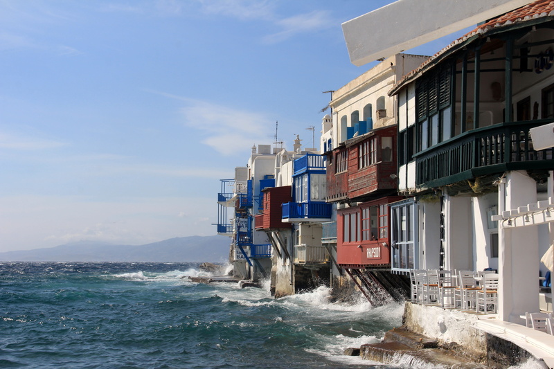 outdoors, beauty in nature, building exterior, building, power in nature, sky, waterfront, water, city, no people, residential district, mykonos, day, sea