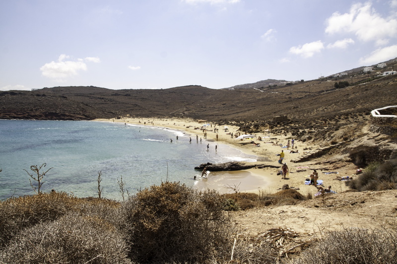 non-urban scene, beach, plant, beauty in nature, tranquility, summer, sostis, 4K, mykonos, scenics - nature, greece, day, sea, water, real people, environment