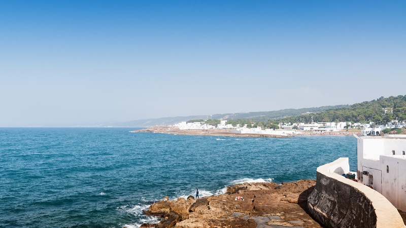 copy space, sun, scenics - nature, trip, algeria, day, water, sky, beach, mediterranean, outdoors, vacations, blue, travel destinations, tourism, coastline