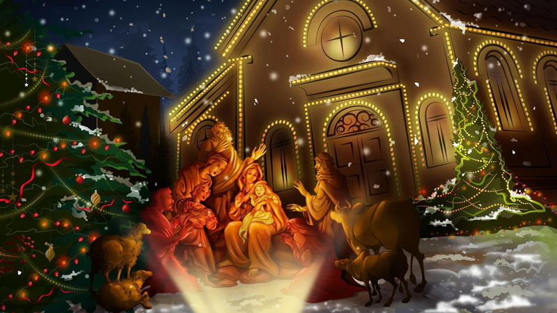 christmas, holiday, temple, 1080P, christmas decoration, christmas lights, architecture, decoration, sculpture, ride, thailand, night, low angle view