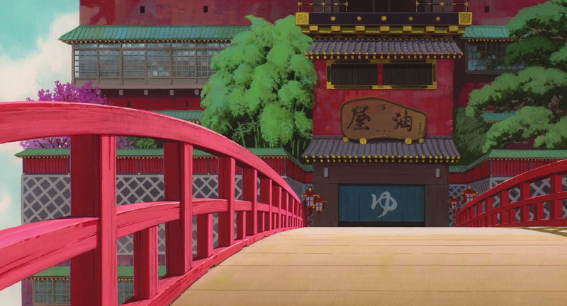 text, railing, no people, communication, architecture, city, spirited away, gate, travel destinations, 1080P, outdoors, building, place of worship, built structure