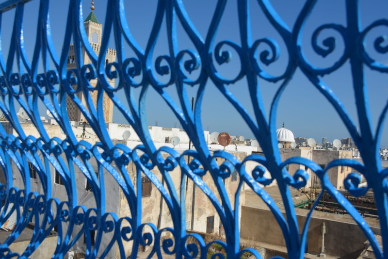 barrier, security, perspective, tunisia, view, metal, communication, gate, iron - metal, architecture, connection, boundary, technology, tunis, blue, transportation