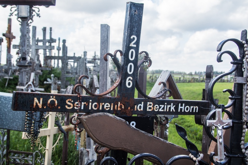 cross, building exterior, christen, communication, city, focus on foreground, skyscraper, faith, barrier, gate, lithuania, crucifixion, protection, wrought iron