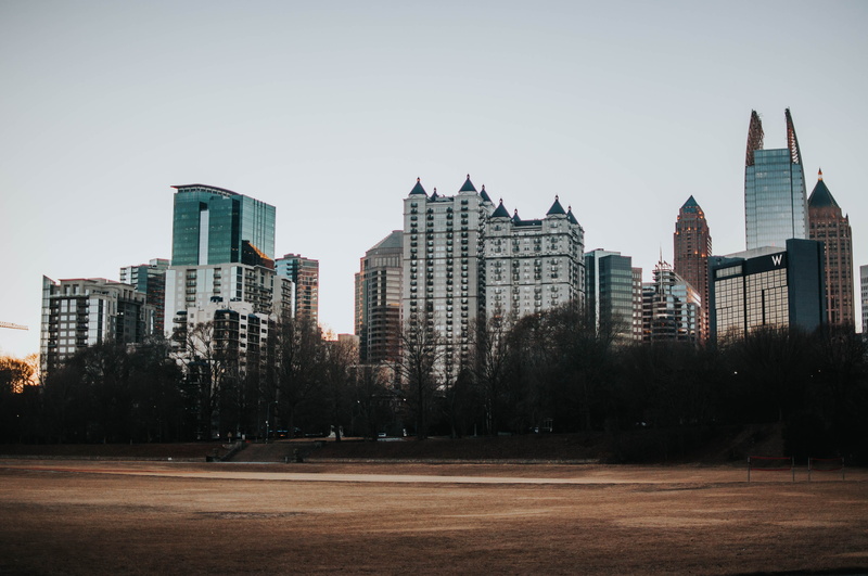sky, georgia, landscape, building exterior, nature, skyline, piedmont park, outdoors, tall - high, built structure, city, skyscraper, office, cityscape
