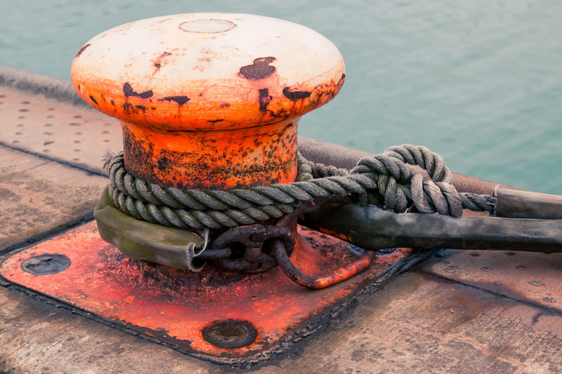 no people, helgoland, occupy, moored, outdoors, post, rusty, rope, screwed, security, protection, close-up, strength, day, nautical vessel, metal, chain