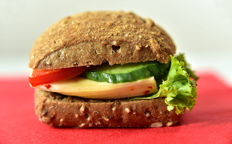 sandwich, temptation, close-up, bread, freshness, wellbeing, whole-grain bread, meat, burger, food and drink, snack, ready-to-eat, cheese bread, roll, indoors