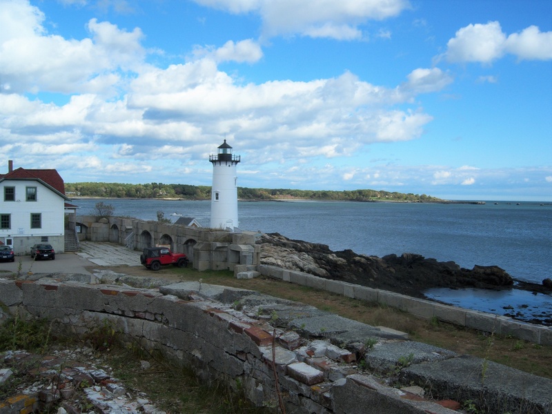 marine, nature, day, portsmouth, shoreline, coast guard, tower, cloud - sky, horizon over water, land, water, sea, usa, horizon, 2K, light house, sky