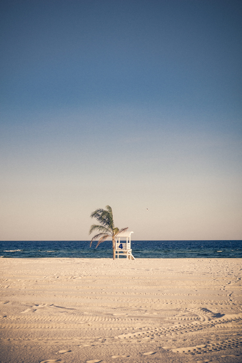 beach, beauty In Nature, florida - Usa, outdoors, nature, lifeguard Hut, idyllic, travel, horizon, seascape, travel Destinations, water, bird, tranquil Scene