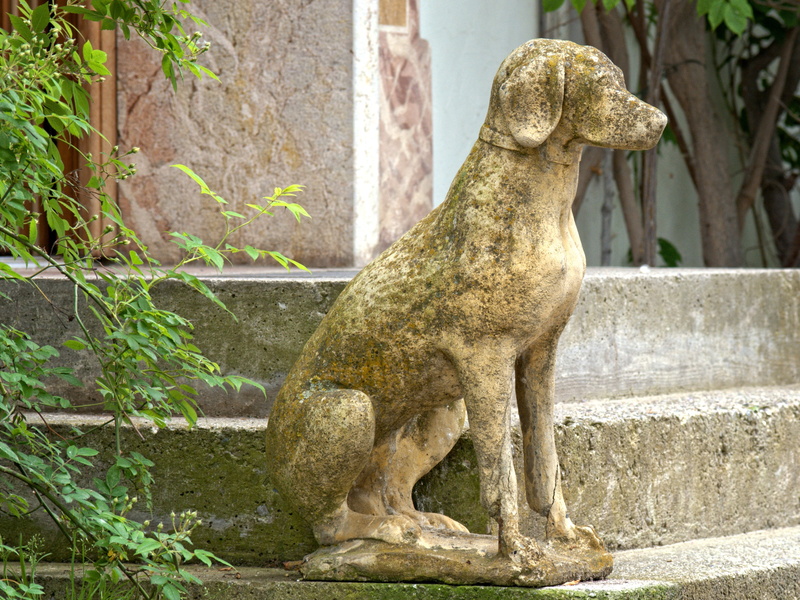 art and craft, 2K, mammal, nature, day, architecture, animal representation, guard, deco, plant, sculpture, decoration, animal, no people, initially dog