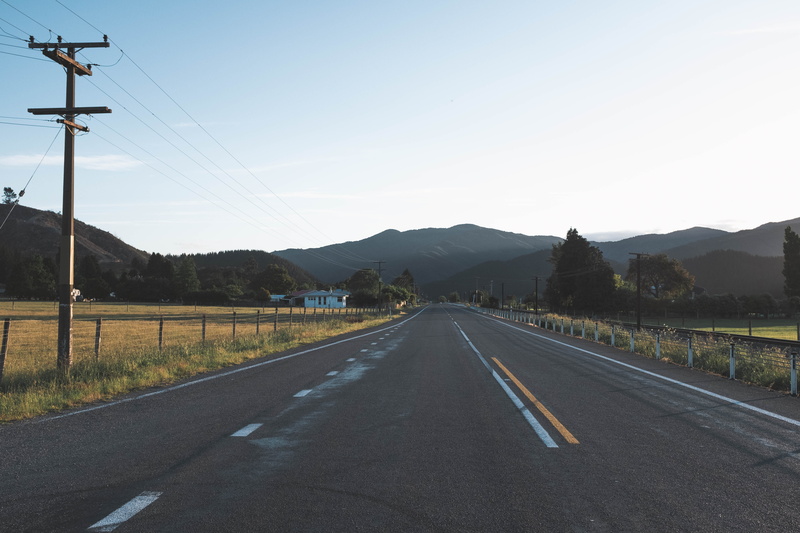road, the way forward, transportation, 5K, utility pole, building, cable, direction, new zealand, housing, apparel, highway, clothing, clear sky, guard rail