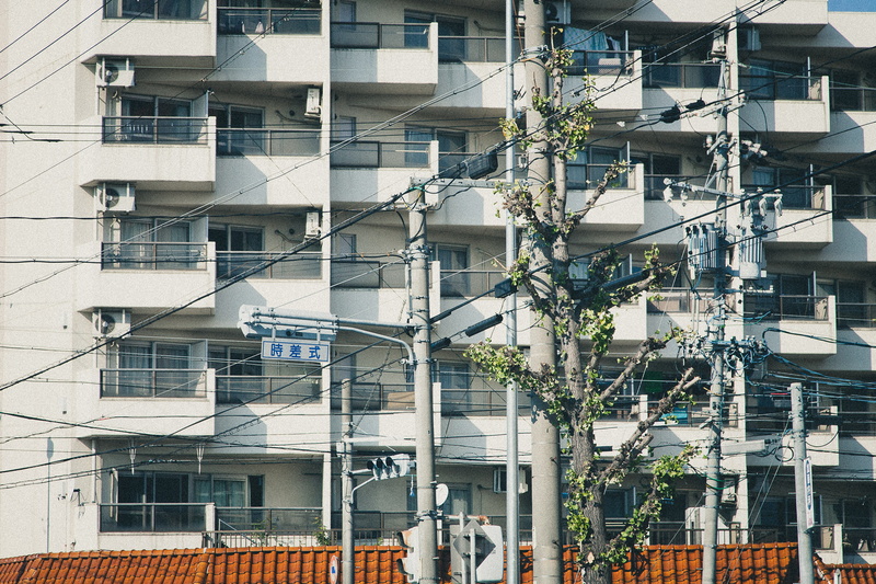 no people, buildings, day, building exterior, staircase, apartment, residential district, safety, building, 4K, repetition, railing, full frame, fire escape