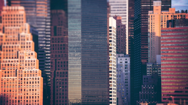 architecture, financial district, skyscrapers, buildings, tall, structure, exterior, building, reflection, district, futuristic, perspective, financial