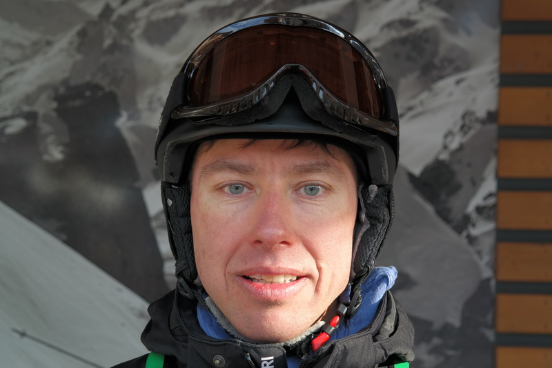 outdoors, blue eye, man, sky blue, hood - clothing, smiling, cold temperature, light blue, mature men, warm clothing, helm, adult, cold, human face, front view