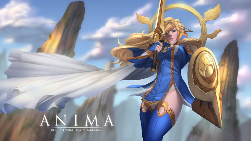 Sword, Video Game, Anima, Woman, 720P, Shield