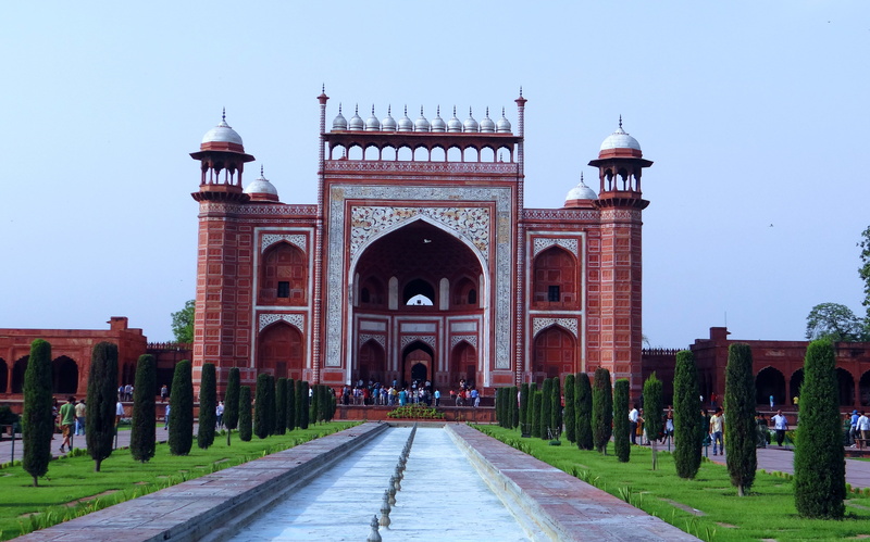 india, religion, architecture, the past, travel destinations, agra, taj mahal, built structure, darwaza-i-rauza, the great gate, sky, clear sky, day, history