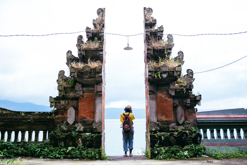 historic, real people, s, full length, gate, indonesia, worship, carrying, tranquil, 20-25 year old, nature, architecture, temple, leisure activity, 2K
