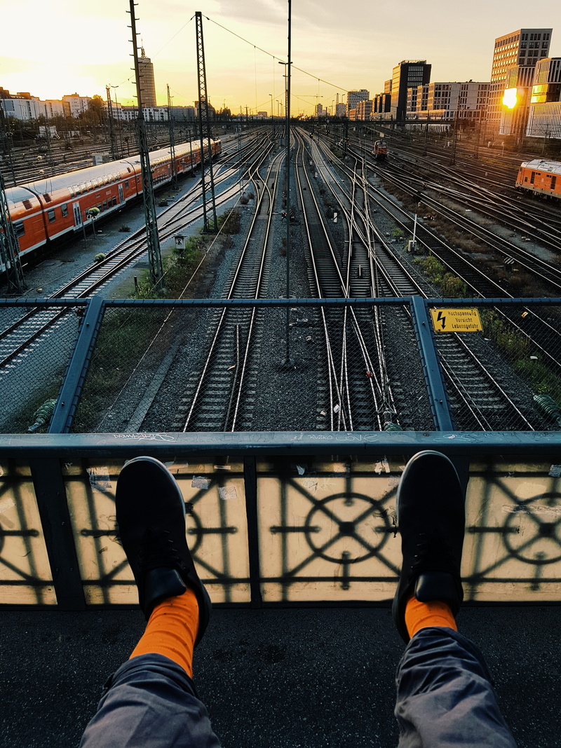 rail transportation, architecture, low section, explore, transportation, shoe, track, phone, mode of transportation, lifestyles, railroad station platform