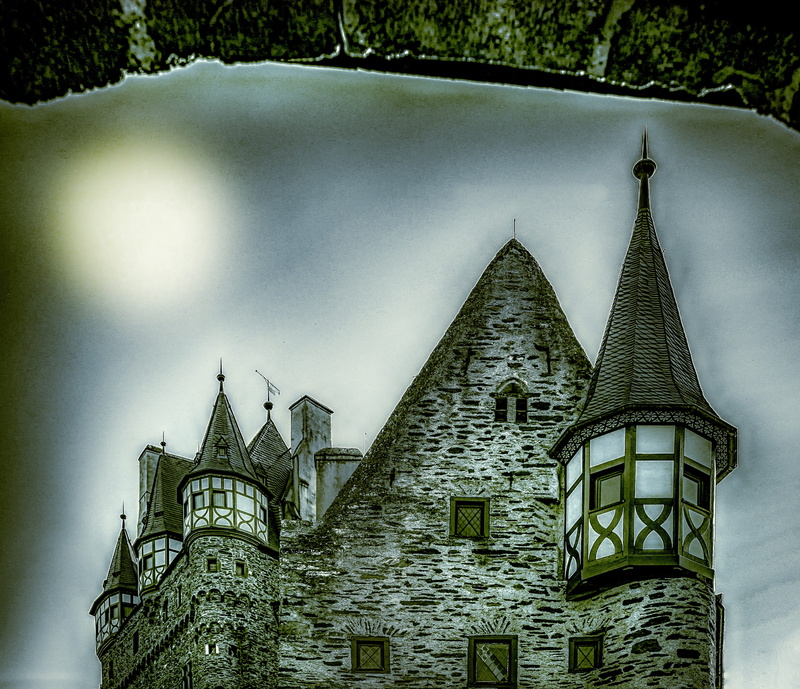 moonlight, the past, dramatic, old, spire, tree, mystical, night, building, fairytale, tower, towers, middle ages, day, outdoors, no people, place of worship