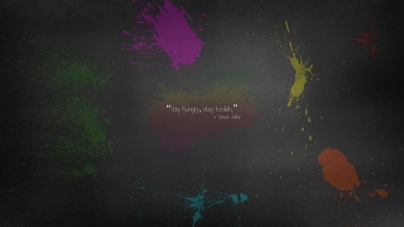 minimalistic, simple, abstract, paint, quotes, rainbows, apple, splatters, simplistic, background, steve, 1080P, jobs