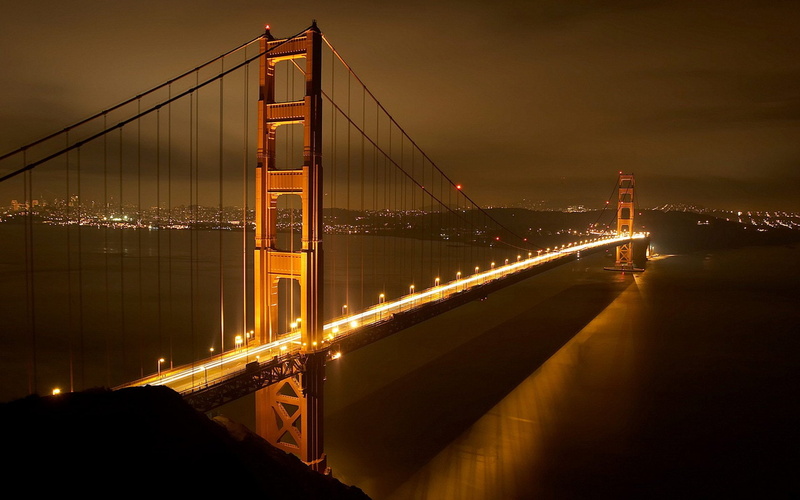 gate, travel and world, hd, world, nights, golden, bridge, metal, travel, 1080P, brown