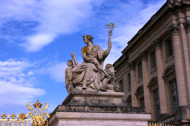 craft, built structure, france, statue, sky, outdoors, angel, male likeness, representation, no people, creativity, art and craft, architecture, versailles