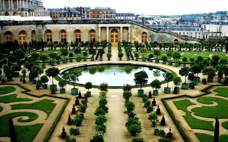 green Color, architecture, building Exterior, ornamental Garden, france, versailles, tourism, water, travel Destinations, built Structure, cultures, garden