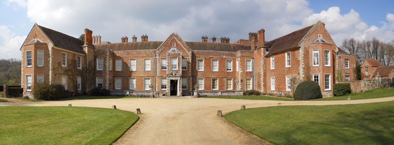 outdoors, architecture, the vyne, brick, sky, no people, front or back yard, england, building, luxury, nature, 4K, home, built structure, history, panorama