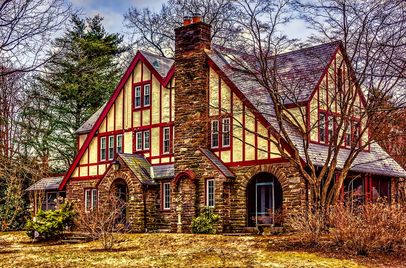 photo, house, mansion, 2K, the city, design, HDR, American Tudor, USA