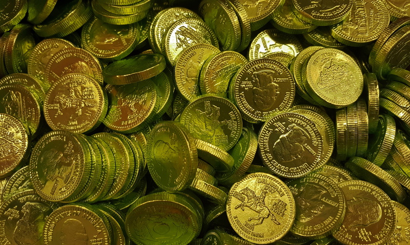 lot, indoors, repetition, wrapper, directly above, abundance, coins, candy, variation, finance, large group of objects, heap, full frame, 4K, treasure