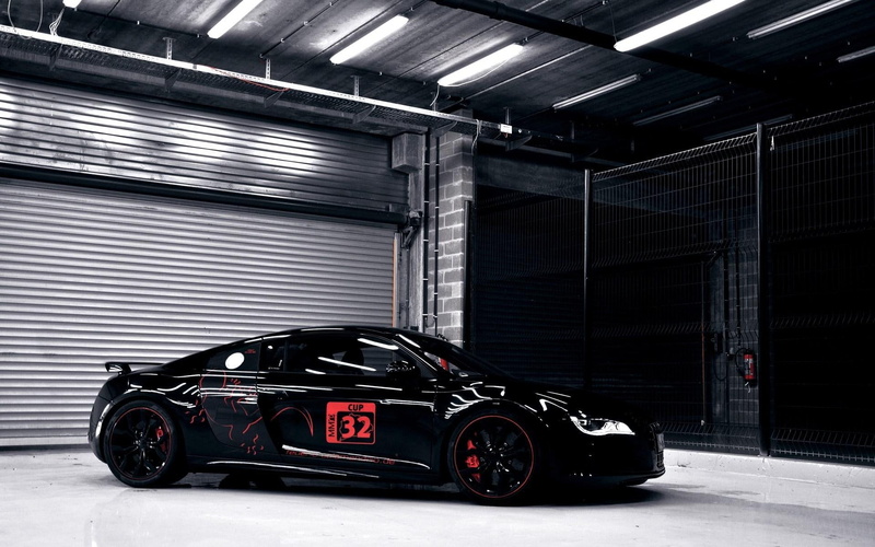 garage, audi, 1080P, r, black, great, wheels