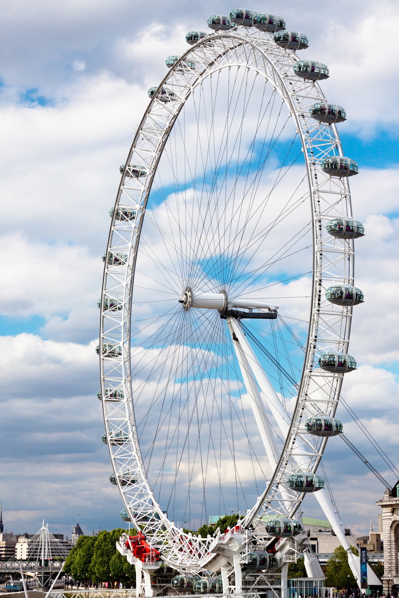 travel destinations, cloud - sky, nature, circle, city, amusement park, geometric shape, construction, london eye, architecture, no people, urban, colorful