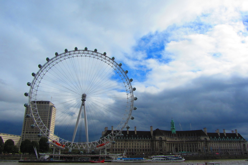 4K, united kingdom, fairground, amusement park ride, water, cloud - sky, amusement park, london, travel destinations, built structure, nature, ferris Wheel