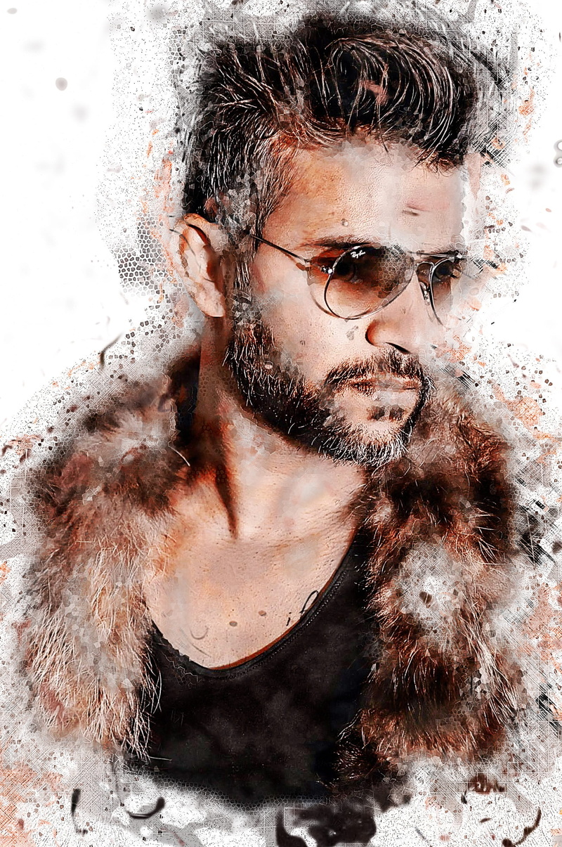 bezel, adult, european, males, model, caucasian, young adult, person, digital manipulation, facial hair, parisien, headshot, mustache, real people, photo art