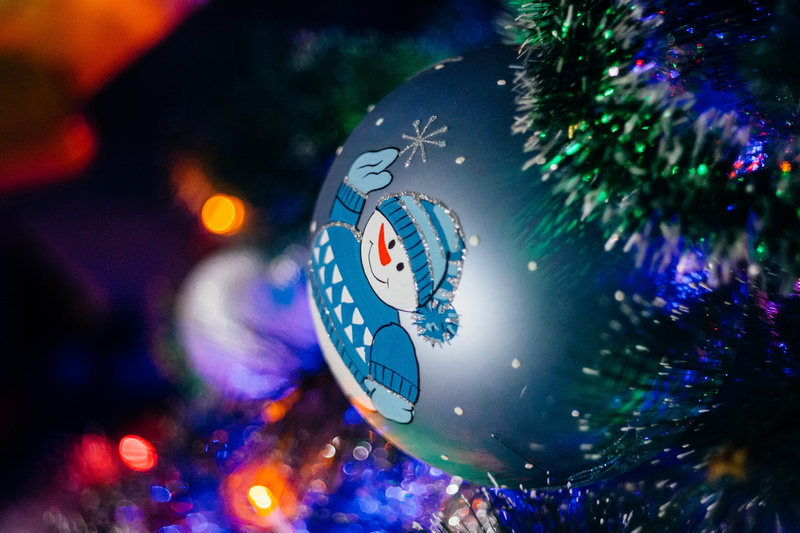 nature, plant, no people, selective focus, bokeh, snowman, hanging, new year, festive, chrisma, christmas ornament, ball, ornament, holiday, multi colored