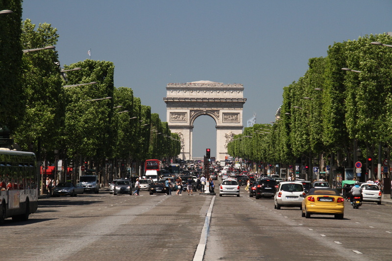 tree, 5K, the past, triumphal arch, city, Arc, transportation, built structure, building exterior, arc triumph, mode of transportation, land vehicle, Paris