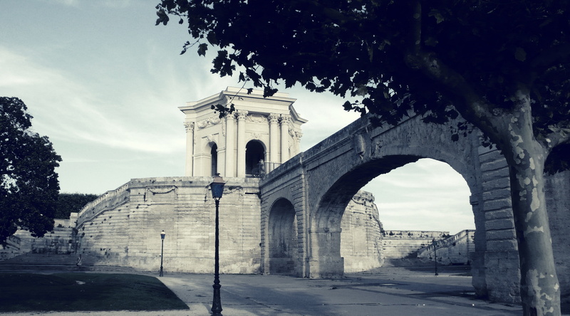 architecture, low angle view, arch, outdoors, Stone, footbridge, built structure, plant, gray, sky, Bridge, nature, 4K, road, the past, city, travel, street