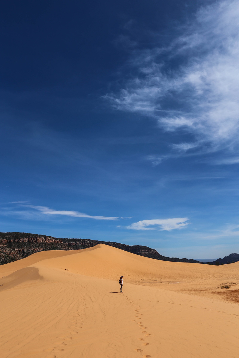 beauty in nature, arid Climate, landscape, dry, day, remote, climate, man, tranquility, cloud - sky, extreme Terrain, sand Dune, tranquil scene, sky, sand