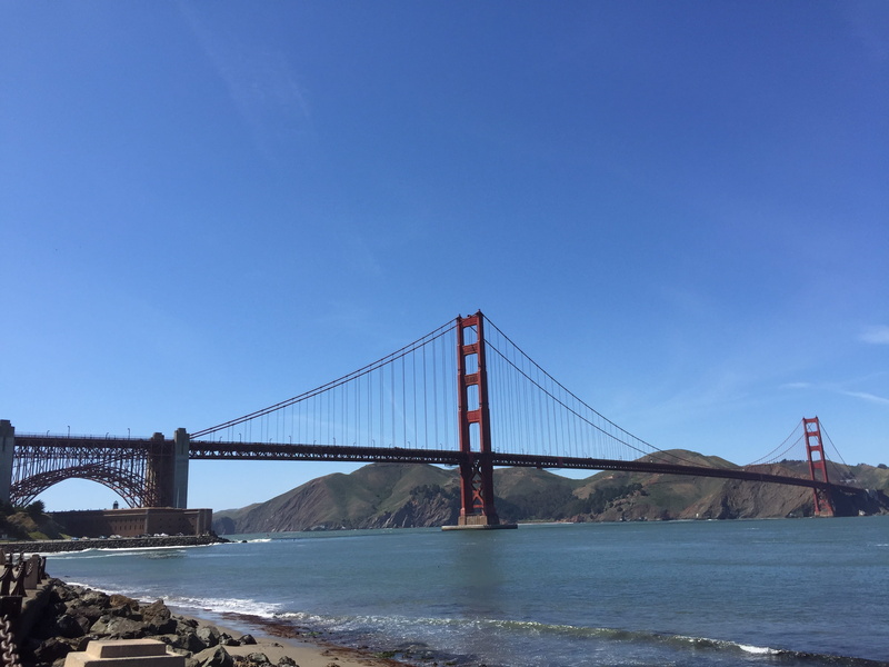 tourism, landscape, built structure, sea, architecture, blue, downtown, cityscape, outdoors, san, travel, ca, travel destinations, usa, ocean, famous, bridge - man made structure