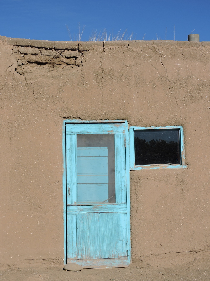 closed, pueblo, house, built structure, door, land, architecture, village, southwestern, wall - building feature, no people, building, old, sky, nature