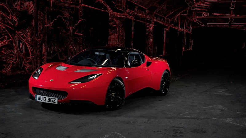 red, red cars, damaged, travel, Lotus, sports car, 1080P, car, city, land vehicle, no people, Lotus Evora, stationary, focus on foreground, indoors, text