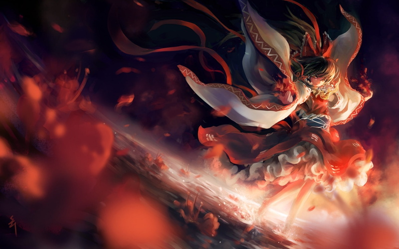 dressed, 1080P, anime, lotus, red, goddess, character, white