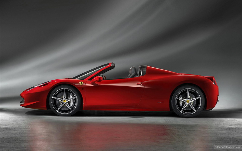 red, convertible, spider, ferrari, coupe, cars, 1080P, 2012