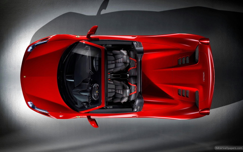 1080P, ferrari, spider, coupe, black, convertible, cars, red, 2012