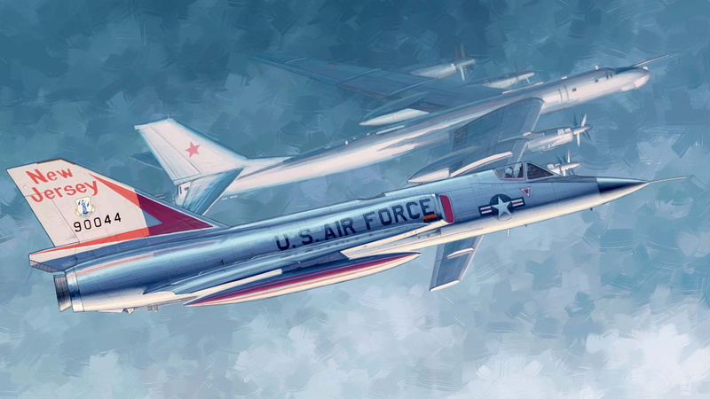 UNITED STATES AIR FORCE, American single, with Delta wing, Convair, a single-engine supersonic fighter-interceptor, 1080P, Delta Dart, Tu-95, F-106
