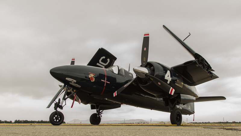 the plane, fighter, 4K, carrier-based fighter, Grumman F7F Tigercat