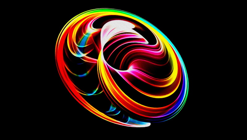 cardboard, fantasy, anti-sphere, abstraction, figure, acrylic paint, black background, screensaver on your desktop, 1080P, picture, the swirl of colors